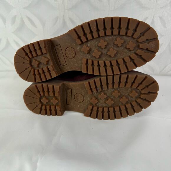 Timberland Women's Jayne Fleece-Lined Boots Burgundy Nubuck Size 8 - Picture 9 of 9